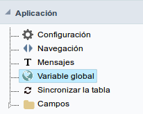 Global variables Interface.