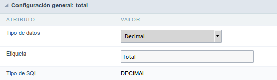 Decimal field configuration Interface.