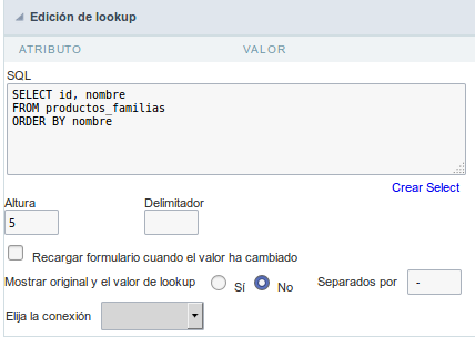 Automatic Lookup Interface.