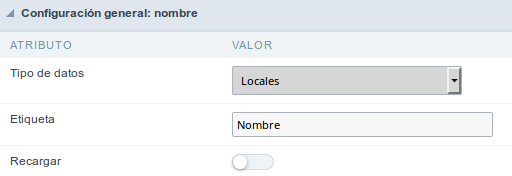 Location field Configuration Interface.