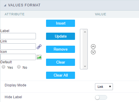Values Format Interface.