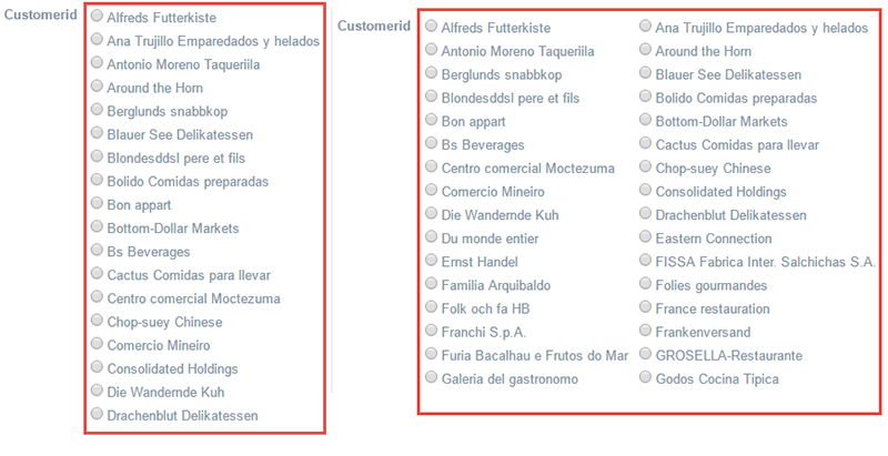 Selecting multiple values in a radio field.