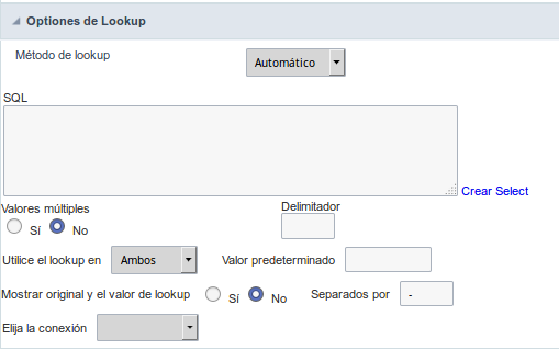 Automatic Lookup Interface.