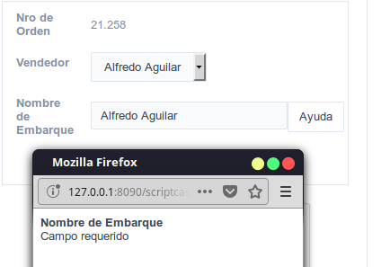 Interface de configuração do tipo de exibição da ajuda.