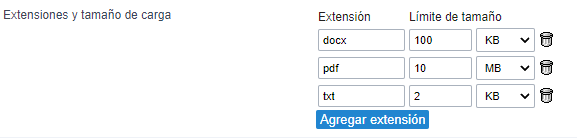 Configuración de permiso de extensión