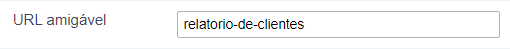 Ejemplo de definición de la URL amigable