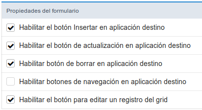 Propiedades del formulario