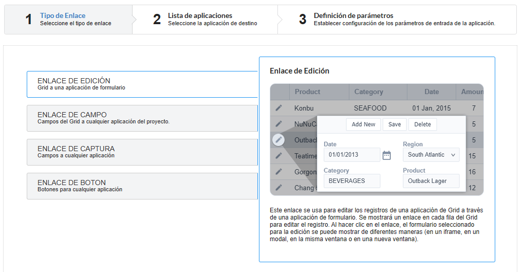 Ligacao de edicao escolha