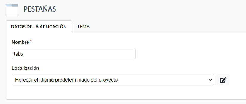 Campos requeridos para crear aplicaciones