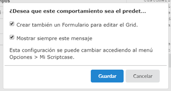 Definir un patrón en la creación automática de formularios