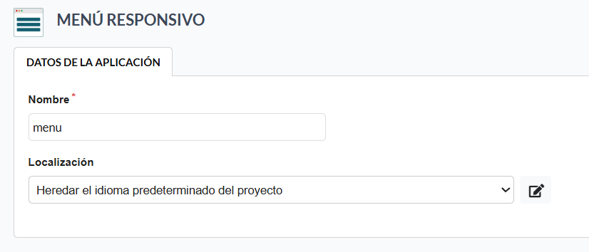 Campos requeridos para crear aplicaciones