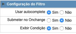 Select Field Behavior Interface of the Search Configuration.