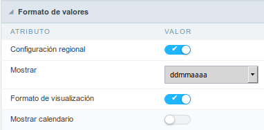 Date Field Behavior Interface of the Search Configuration.