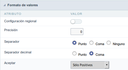 Decimal Field Format of Values with Regional Settings.