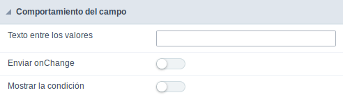 Number Auto-Complete Field Behavior Interface of the Search Configuration.