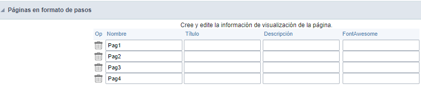 Step Configuration