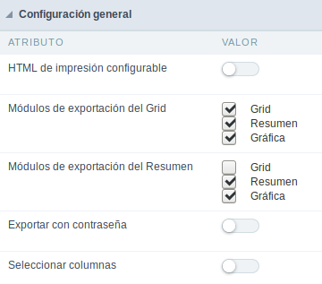 Configurações Gerais da Impressão