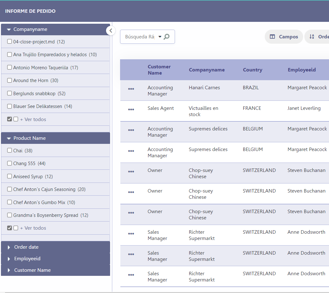 Grid application running with refined search activated