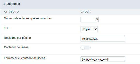 opções para a barra de ferramentas do resumo0