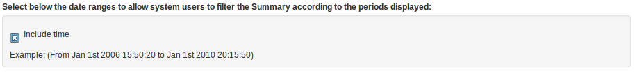 Date field settings - Date range.