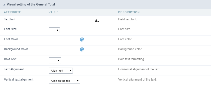 Formatting Totalization Values in Summary