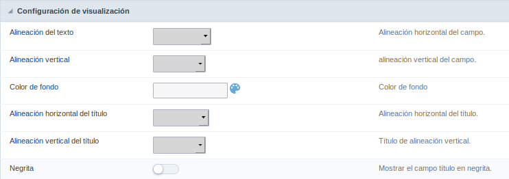 Nested Grid display settings