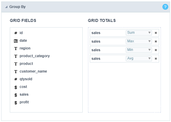 Total fields interface