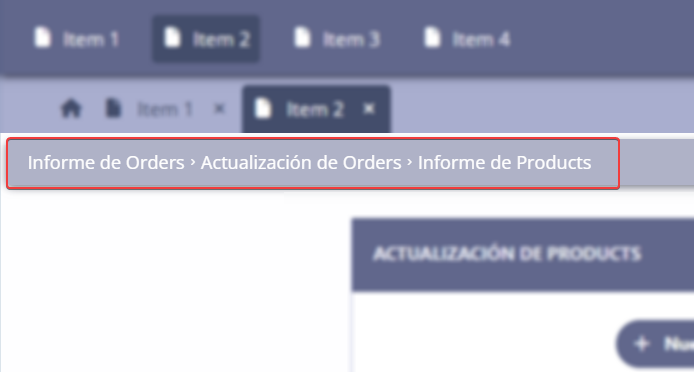Aplicación mostrando la ruta de navegación.