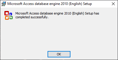Instalando el Access Database Engine.