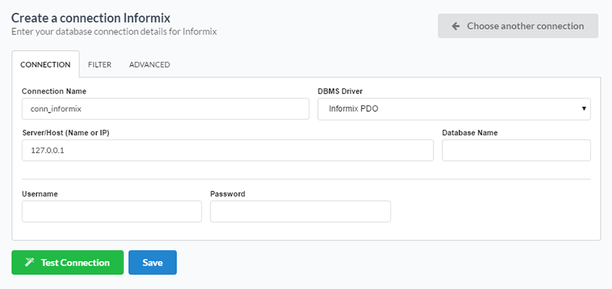  Connecting with Informix database