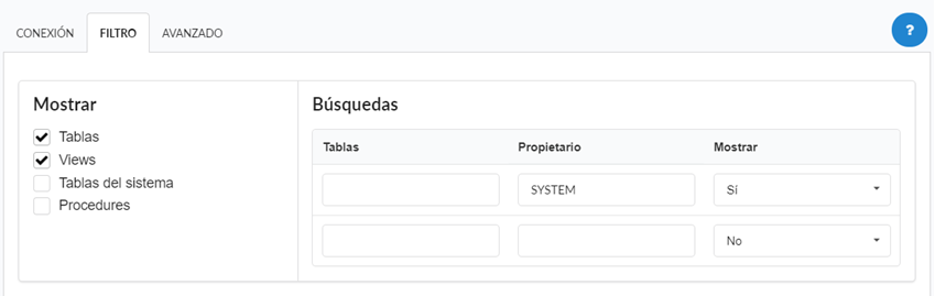 Filtering the database connection