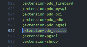 Habilitación de la extensión de SQLite