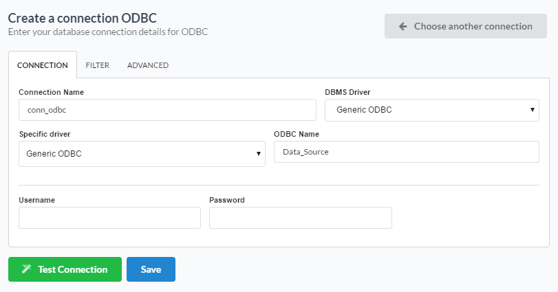  Connecting with ODBC database
