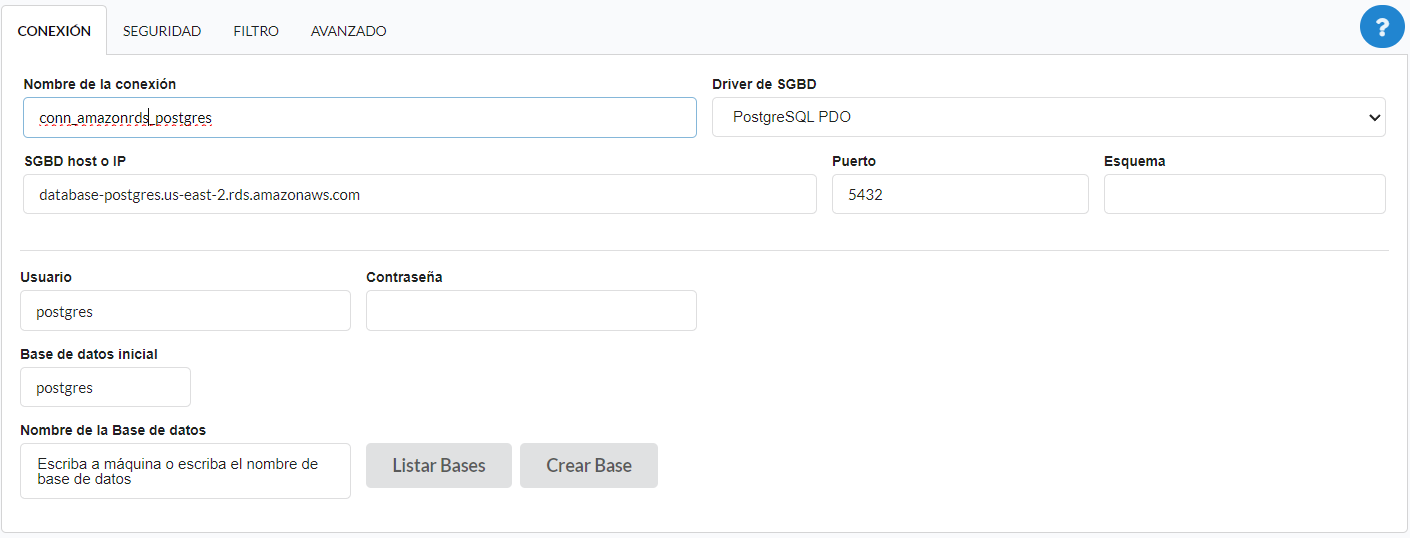 Conectando a la base de datos