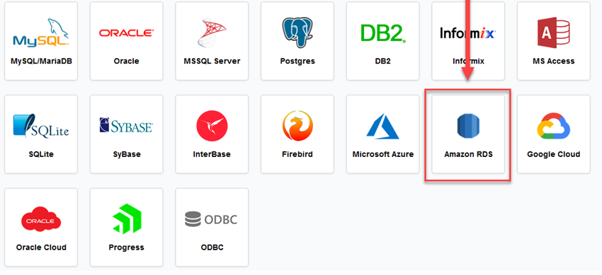 Selecting the database connection