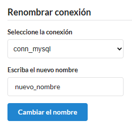 Cambiar nombre de conexión