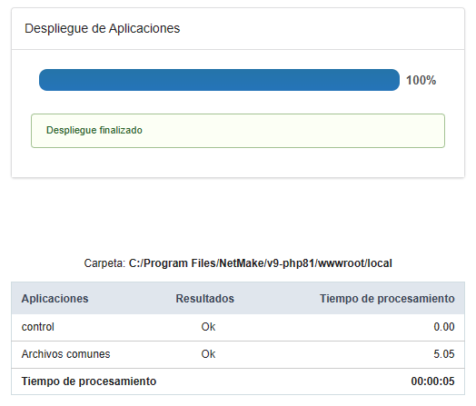 Tela final da publicação