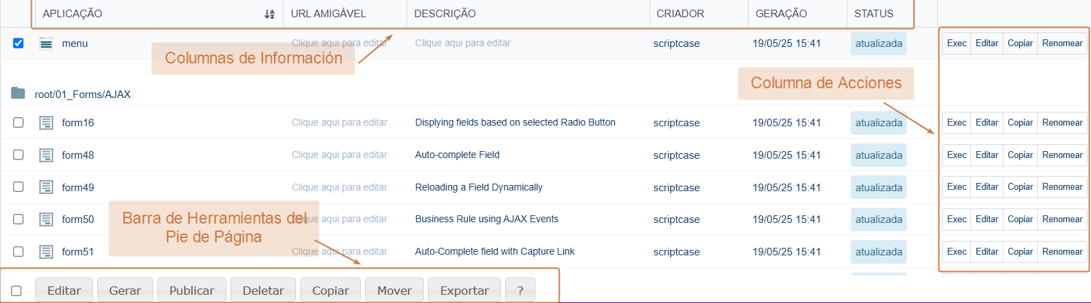 Lista de Aplicaciones