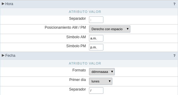 Regional settings Date Time group