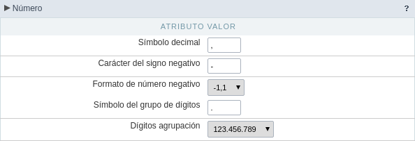 Regional settings group number