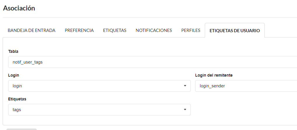 tags do usuário
