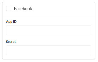 Credenciales de Facebook