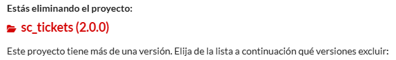 Nombre y versión del proyecto