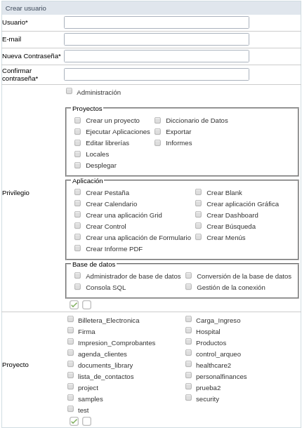 Adding a user to ScriptCase