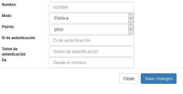 Configuração de envio utilizando API Plivo