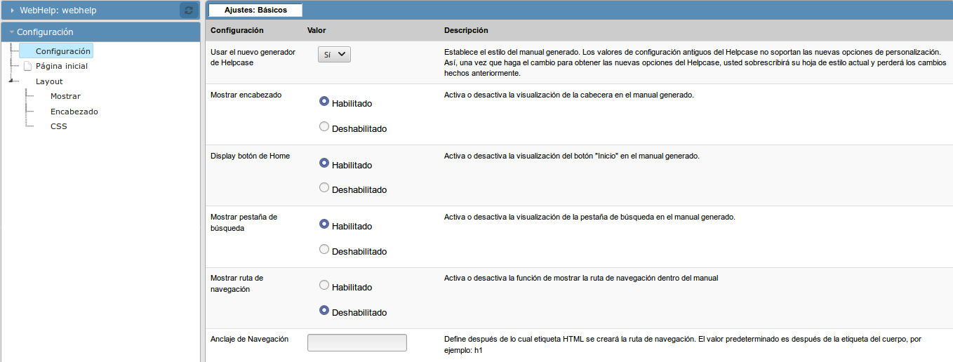 Basic configurations