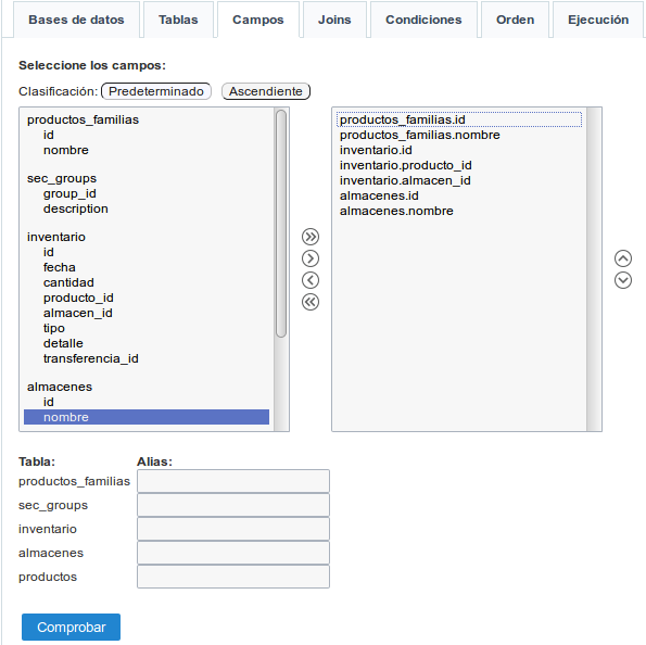 Field list can alias creation