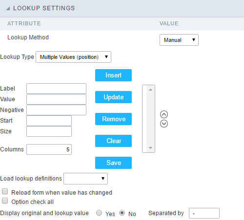 Manual Lookup Interface