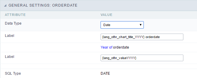 Date field Configuration Interface.