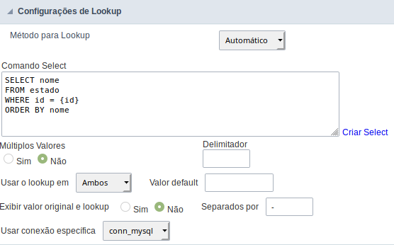 Grid automatic lookup interface